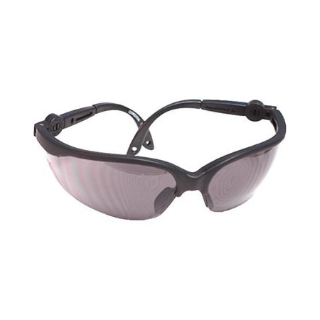 The Brush Man Smoke Lens Safety Glasses, Telescoping/Ratcheting Temple, 12PK SG-RATCHET-SM